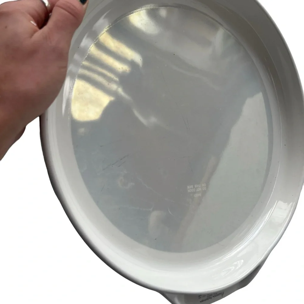 Amana Radarange Microwave Pizza Crisper Amana By Corning White 12in. Round Plate